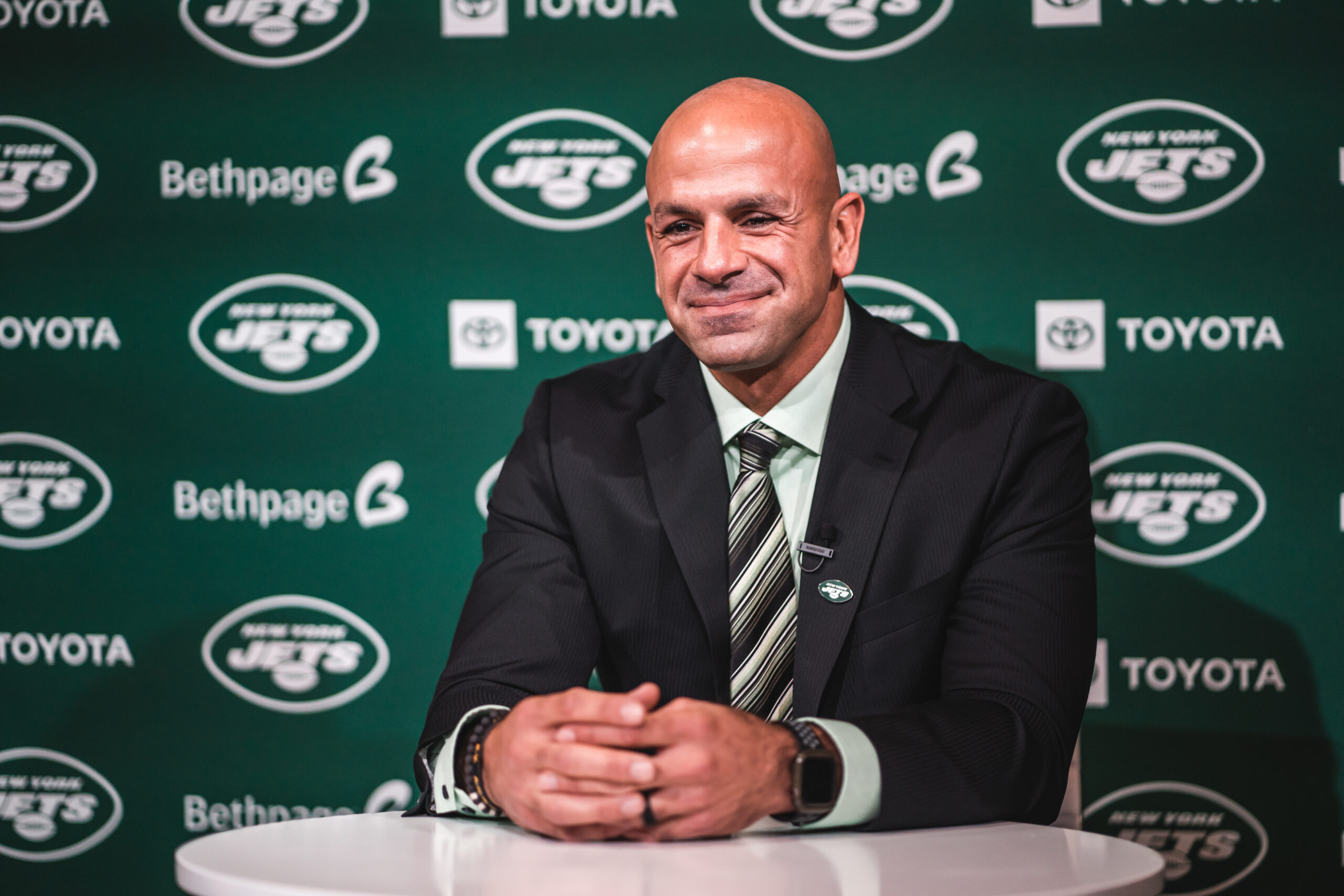 New York Jets Football Coach Saleh Press Conference
