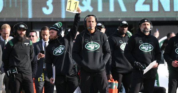 New York Jets Football coaches on the sideline