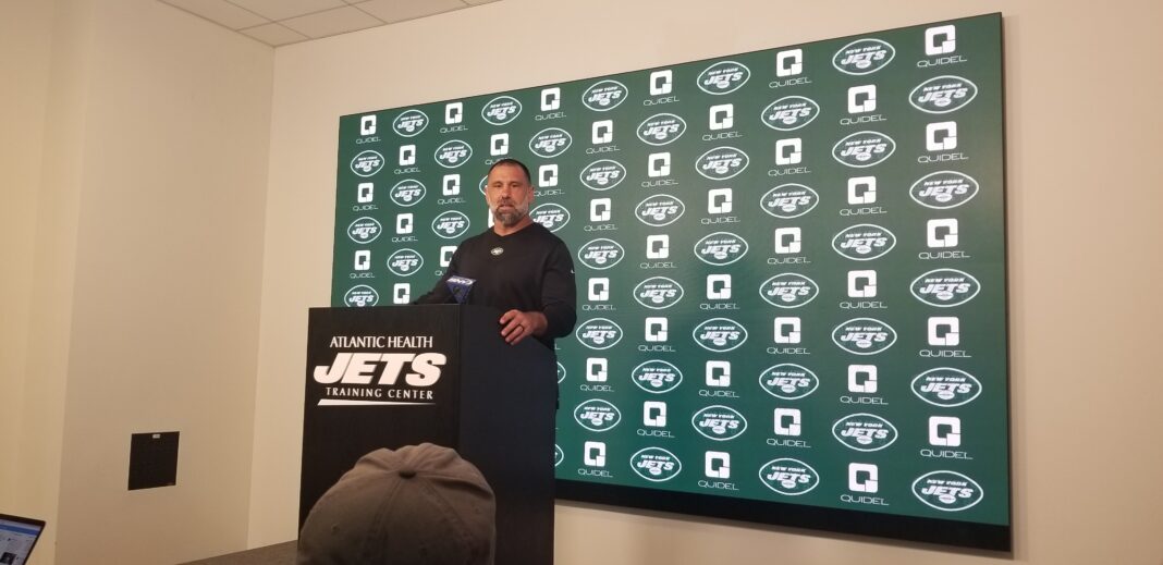 New York Jets Football Coach Press at training center